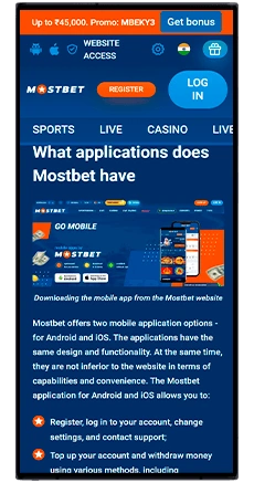 mostbet app features and functionality