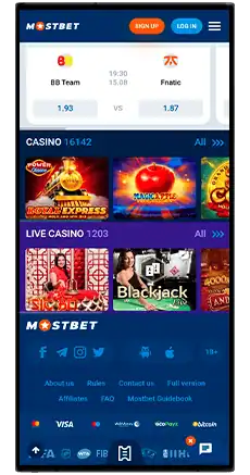 mostbet payment method